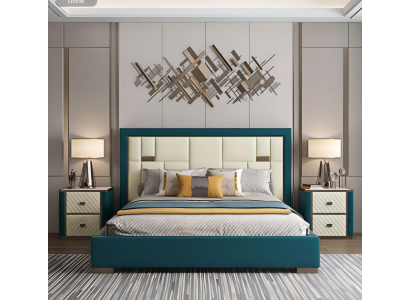 Luksusowa Sypialnia Łóżko Podkładka Design 180x200cm Dwuosobowe łóżko hotelowe Nowość